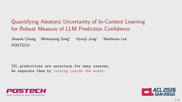 Quantifying Aleatoric Uncertainty of In-Context Learning for Robust Measure of LLM Prediction Confidence