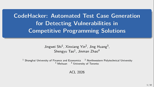 CodeHacker: Automated Test Case Generation for Detecting Vulnerabilities in Competitive Programming Solutions