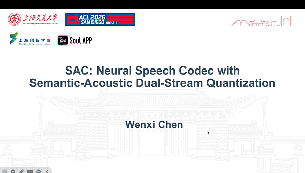 SAC: Neural Speech Codec with Semantic-Acoustic Dual-Stream Quantization