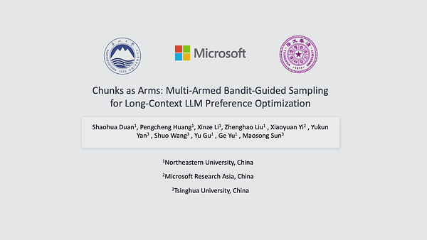 Chunks as Arms: Multi-Armed Bandit-Guided Sampling for Long-Context LLM Preference Optimization