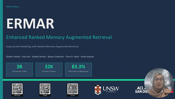 Long Context Modeling with Ranked Memory-Augmented Retrieval