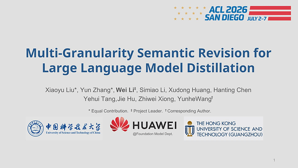 Multi-Granularity Semantic Revision for Large Language Model Distillation