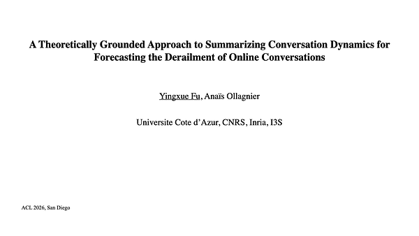 A Theoretically Grounded Approach to Summarizing Conversation Dynamics for Forecasting the Derailment of Online Conversations
