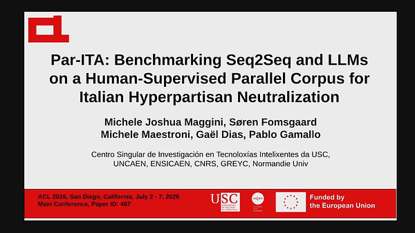 Par-ITA: Benchmarking Seq2Seq and LLMs on a Human-Supervised Parallel Corpus for Italian Hyperpartisan Neutralization