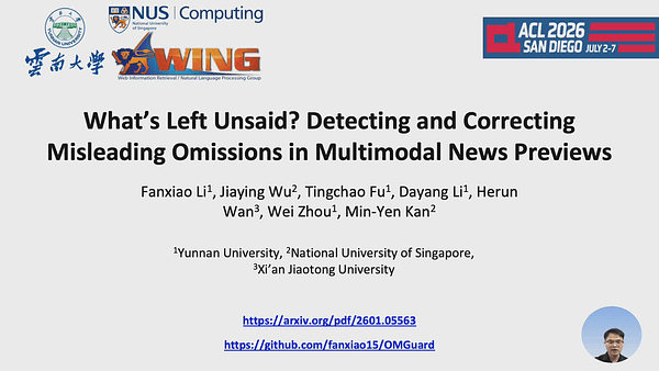 What's Left Unsaid? Detecting and Correcting Misleading Omissions in Multimodal News Previews