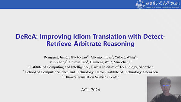 DeReA: Improving Idiom Translation with Detect-Retrieve-Arbitrate Reasoning