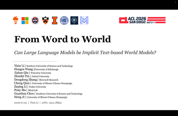 From Word to World: Can Large Language Models be Implicit Text-based World Models?