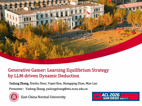 Generative Gamer: Learning Equilibrium Strategy by LLM-driven Dynamic Deduction