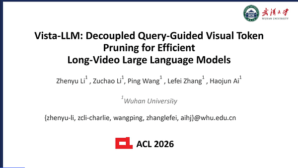 Vista-LLM: Decoupled Query-Guided Visual Token Pruning for Efficient Long-Video Large Language Models