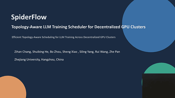 SpiderFlow: Efficient Topology-Aware Scheduling for LLM Training Across Decentralized GPU Clusters