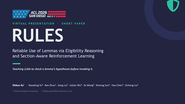 Reliable Use of Lemmas via Eligibility Reasoning and Section‑Aware Reinforcement Learning
