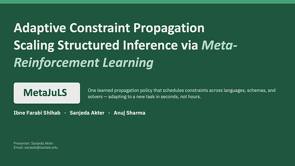 Adaptive Constraint Propagation: Scaling Structured Inference for Large Language Models via Meta-Reinforcement Learning