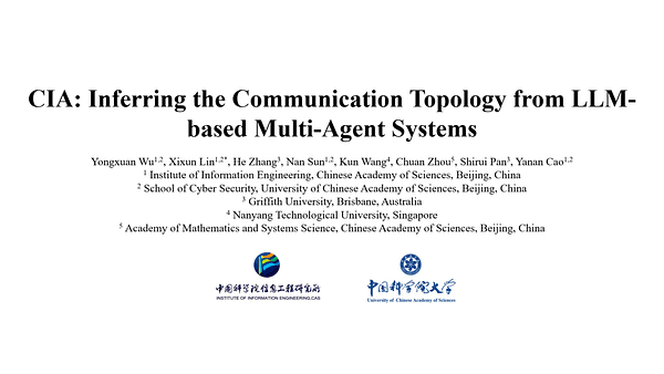CIA: Inferring the Communication Topology from LLM-based Multi-Agent Systems