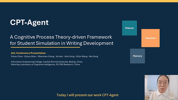 CPT-Agent: A Cognitive Process Theory-driven Framework for Student Simulation in Writing Development