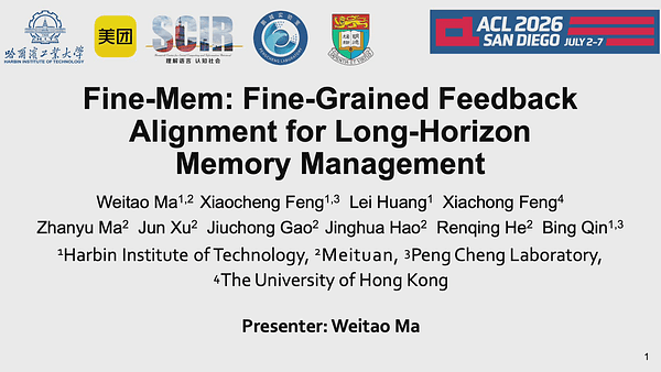 Fine-Mem: Fine-Grained Feedback Alignment for Long-Horizon Memory Management