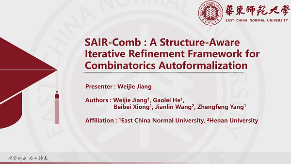 SAIR-Comb : A Structure-Aware Iterative Refinement Framework for Combinatorics Autoformalization