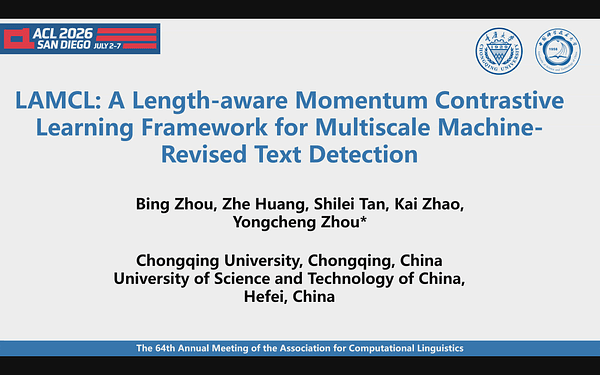 LAMCL: A Length-aware Momentum Contrastive Learning Framework for Multiscale Machine-Revised Text Detection