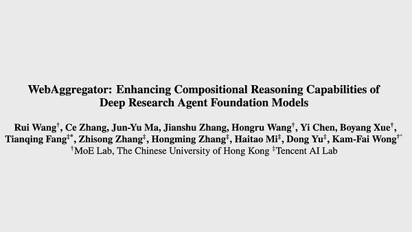 WebAggregator: Enhancing Compositional Reasoning Capabilities of Deep Research Agent Foundation Models