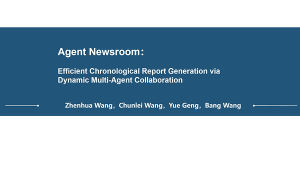 Agent Newsroom: Efficient Chronological Report Generation via Dynamic Multi-Agent Collaboration