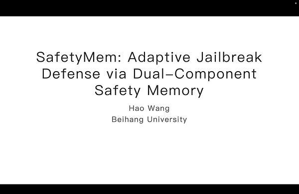 SafetyMem: Adaptive Jailbreak Defense via Dual-Component Safety Memory