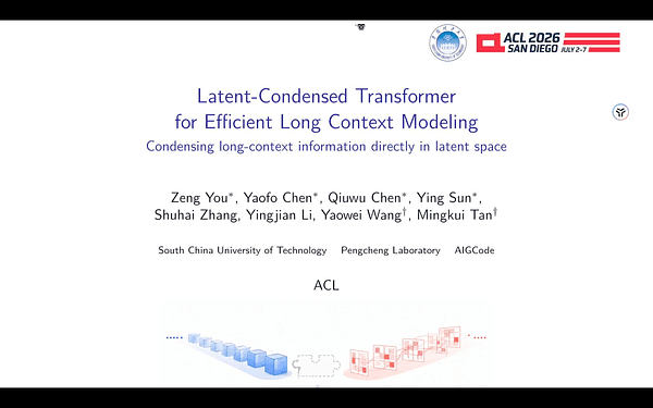 Latent-Condensed Transformer for Efficient Long Context Modeling