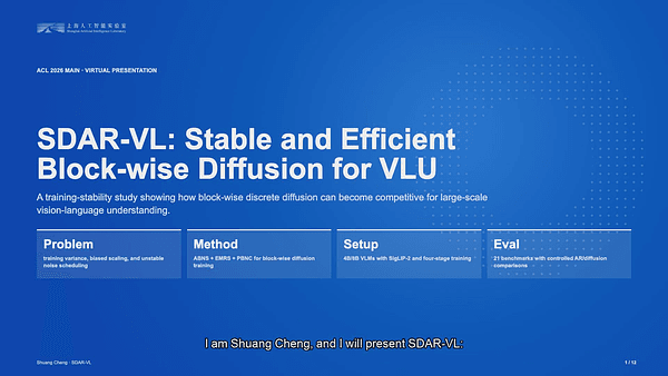 SDAR-VL: Stable and Efficient Block-wise Diffusion for Vision-Language Understanding