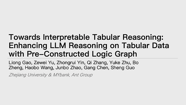 Towards Interpretable Tabular Reasoning: Enhancing LLM Reasoning on Tabular Data with Pre-Constructed Logic Graph
