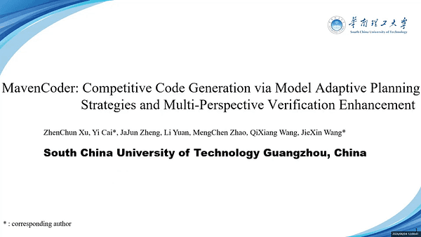 MavenCoder: Competitive Code Generation via Model Adaptive Planning Strategies and Multi-Perspective Verification Enhancement