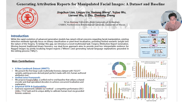 Generating Attribution Reports for Manipulated Facial Images: A Dataset and Baseline