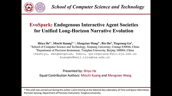 EvoSpark: Endogenous Interactive Agent Societies for Unified Long-Horizon Narrative Evolution