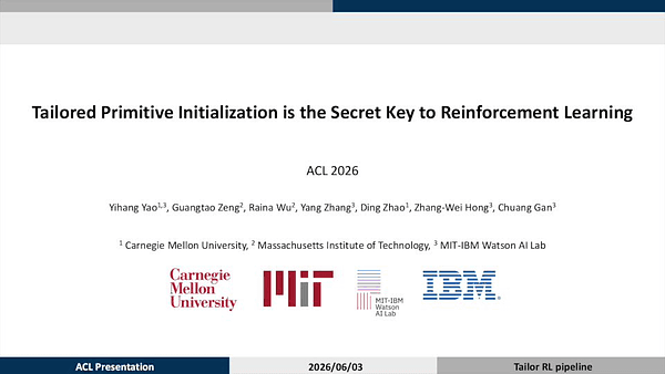 Tailored Primitive Initialization is the Secret Key to Reinforcement Learning