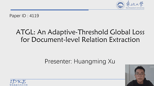 ATGL: An Adaptive-Threshold Global Loss for Document-level Relation Extraction