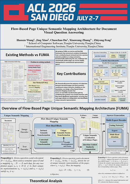 Flow-Based Page Unique Semantic Mapping Architecture for Document Visual Question Answering