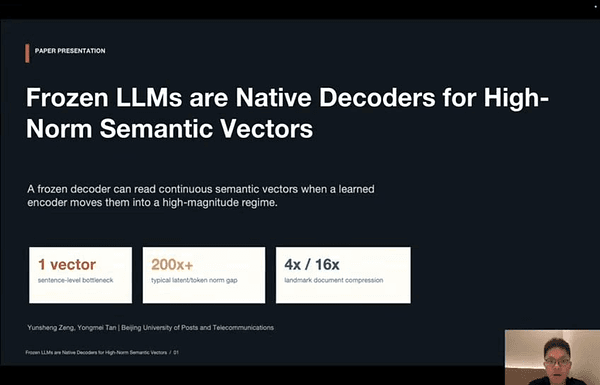 Frozen LLMs are Native Decoders for High-Norm Semantic Vectors