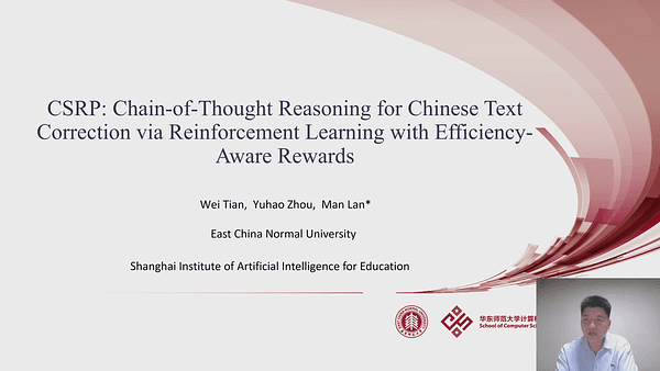 CSRP: Chain-of-Thought Reasoning for Chinese Text Correction via Reinforcement Learning with Efficiency-Aware Rewards