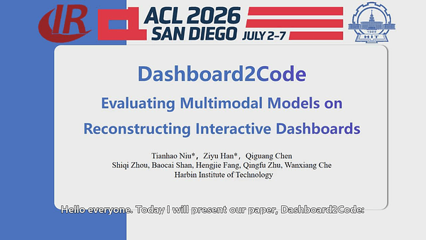 Dashboard2Code: Evaluating Multimodal Models on Reconstructing Interactive Dashboards