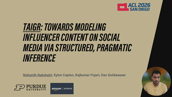 TAIGR: Towards Modeling Influencer Content on Social Media via Structured, Pragmatic Inference