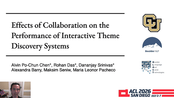 Effects of Collaboration on the Performance of Interactive Theme Discovery Systems