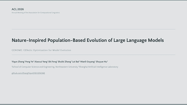 Nature-Inspired Population-Based Evolution of Large Language Models