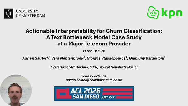 Actionable Interpretability for Churn Classification: A Text Bottleneck Model Case Study at a Major Telecom Provider