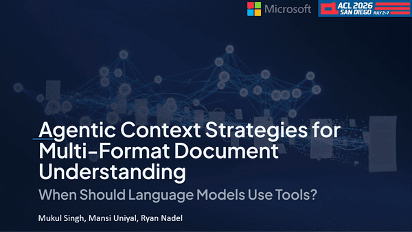 Agentic Context Strategies for Multi-Format Document Understanding: When Should Language Models Use Tools?