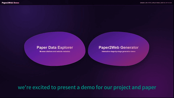 Paper2Web: Let’s Make Your Paper Alive!