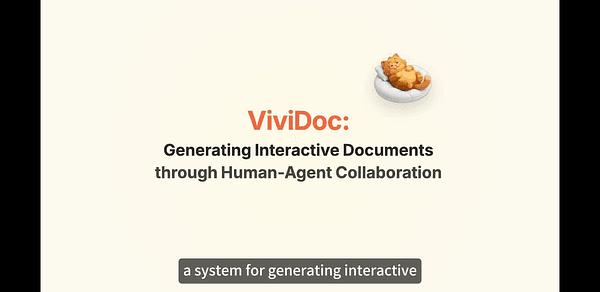 Demonstrating ViviDoc: Generating Interactive Documents through Human-Agent Collaboration