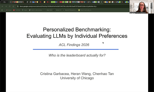 Personalized Benchmarking: Evaluating LLMs by Individual Preferences