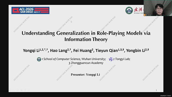 Understanding Generalization in Role-Playing Models via Information Theory