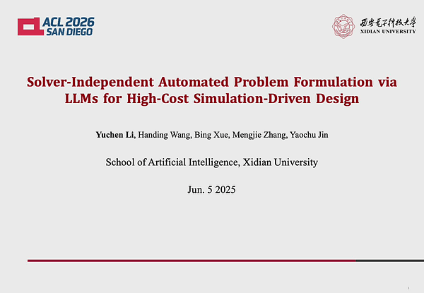 Solver-Independent Automated Problem Formulation via LLMs for High-Cost Simulation-Driven Design