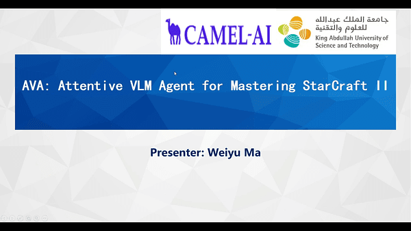 AVA: Attentive VLM Agent for Mastering StarCraft II