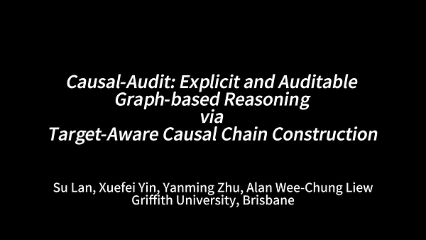 Causal-Audit: Explicit and Auditable Graph-based Reasoning via Target-Aware Causal Chain Construction
