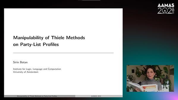 Manipulability of Thiele Methods on Party-List Profiles
