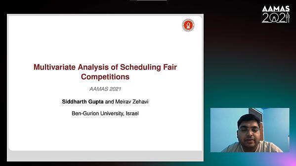Multivariate Analysis of Scheduling Fair Competitions